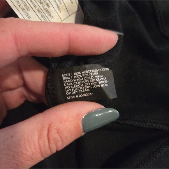 Club Monaco Black Top with Rhinestone Collar - Picture 4 of 5